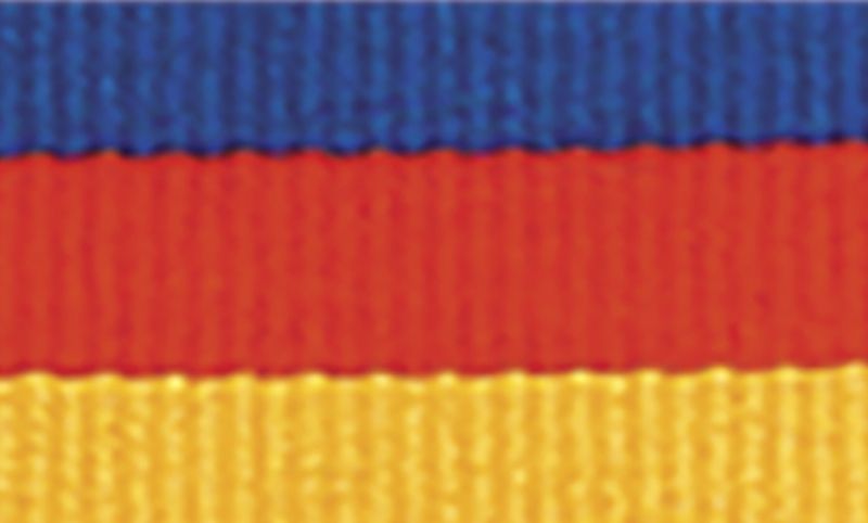Blue Red Gold Ribbon