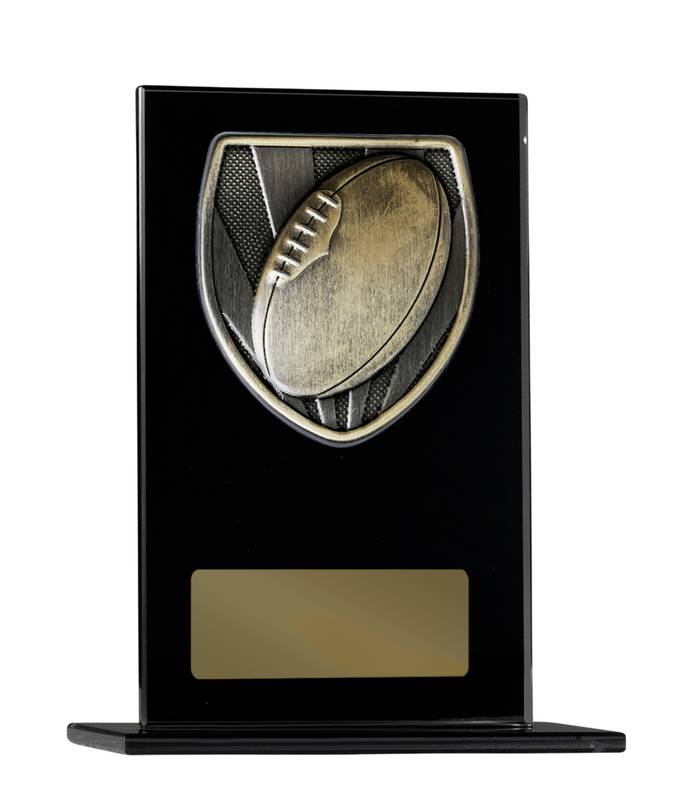 Aussie Rules Glass Trophy 200mm