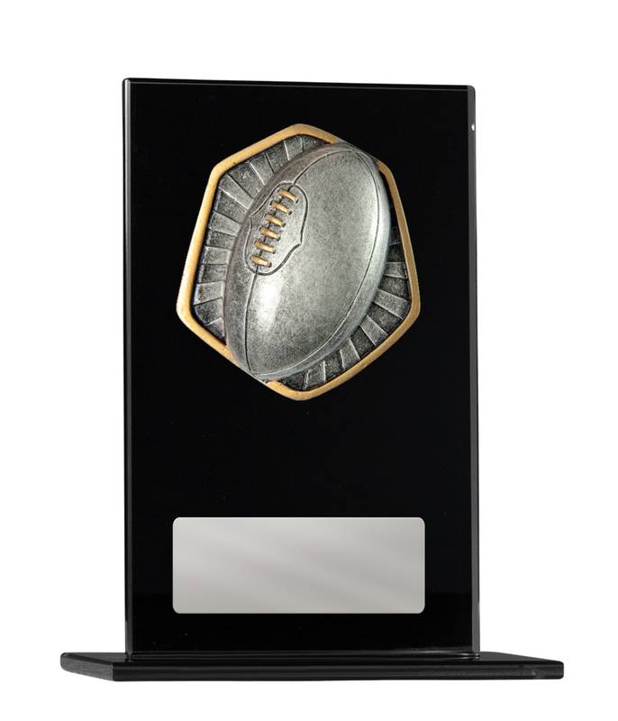 Aussie Rules Glass Trophy 200mm
