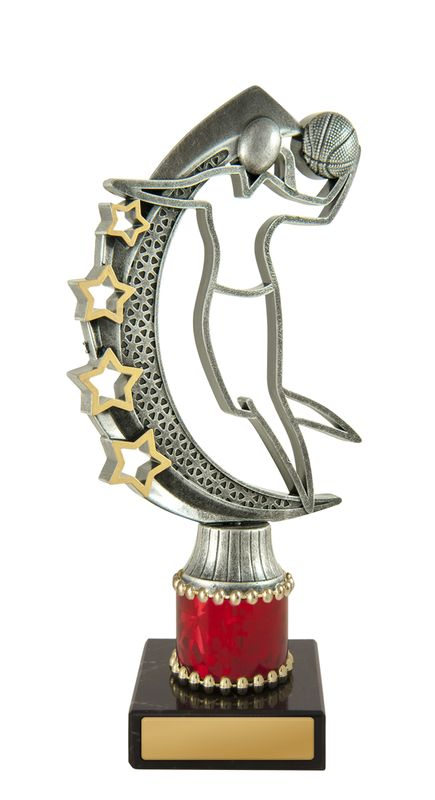 F.Basketball Fig. on Column Trophy 197mm
