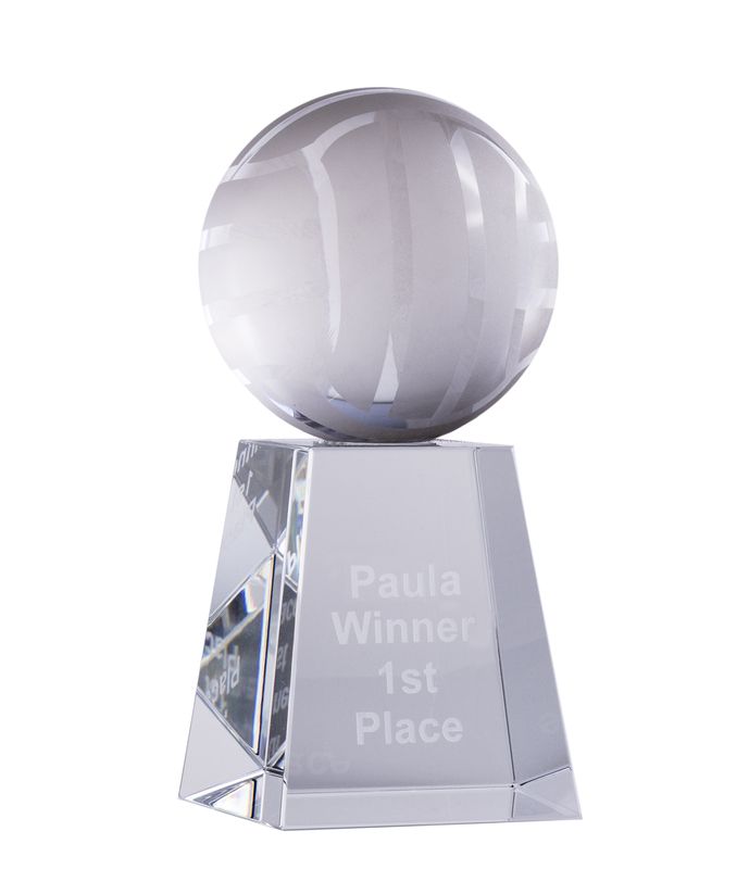 Netball Crystal Trophy 138mm