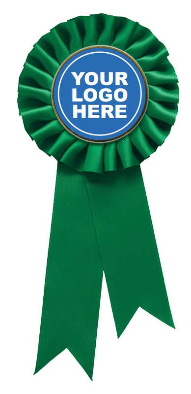 Green Rosette w/ Clip