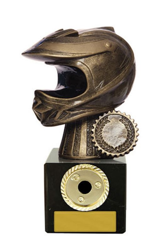 Moto X Helmet on Column Motorsports Trophy 140mm