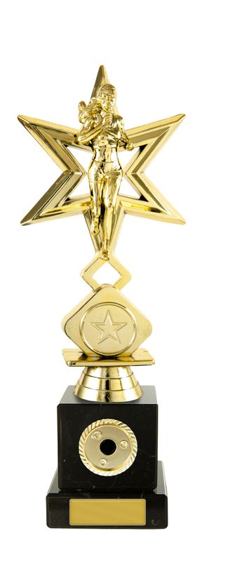 Athletics Female Figure on Column Trophy 235mm