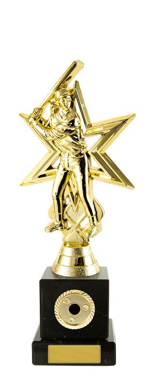 Baseball Figure Fem. on Column Trophy 235mm