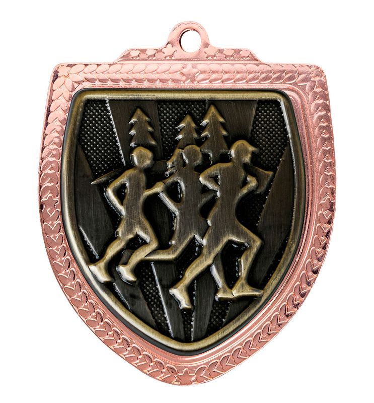 Shield Cross Country Gold Medal 80mm