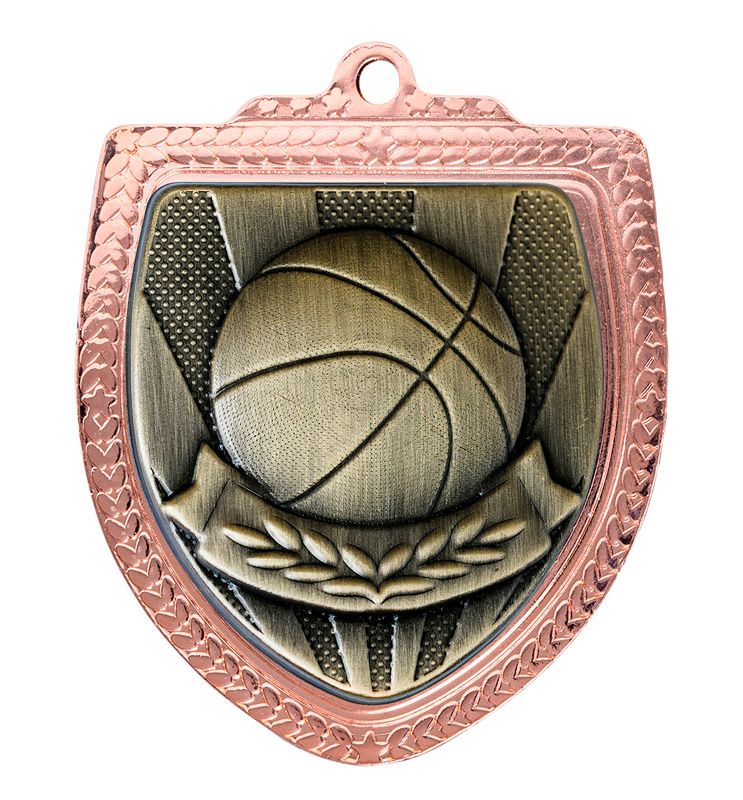 Shield Basketball Gold Medal 80mm