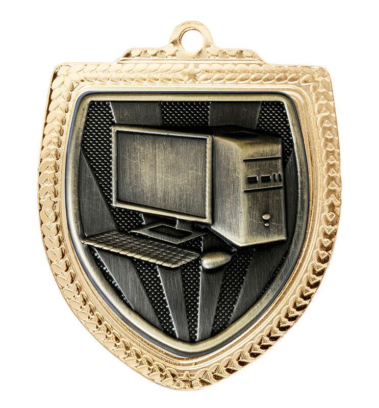 Shield Computers Schools Gold Medal 80mm