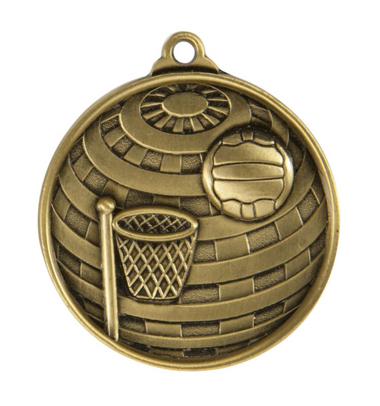 Netball Bronze Medal 50mm