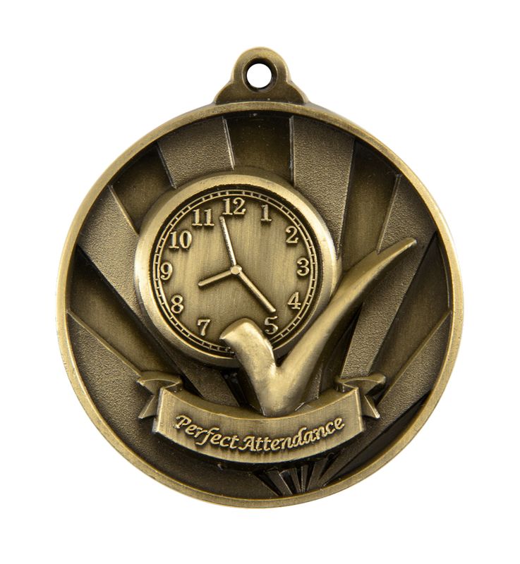 Perfect Attendance Schools Gold Medal 50mm